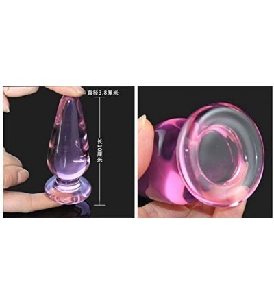 Anal Sex Toys Pink Glass Anal Plug Adult Sex Toys for Men and Women Anus Dilator Stimulator Butt Plugs Smooth buttplug - Abp1...
