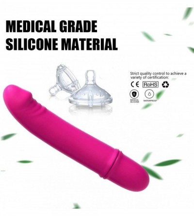 Vibrators Mini Bullet Vibrator Silicone G Spot Realistic Dildo (Pink) - Pink - C0194829DES $11.50