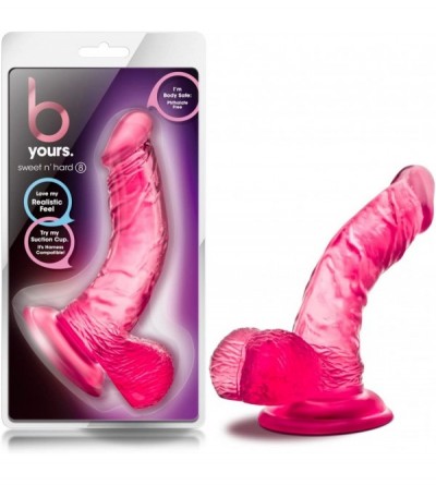 Dildos 7" Realistic Feel G Spot Stimulating Curved Dildo - Cock and Balls Dong - Suction Cup Harness Compatible - Sex Toy for...