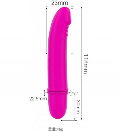 Vibrators Mini Bullet Vibrator Silicone G Spot Realistic Dildo (Pink) - Pink - C0194829DES $11.50