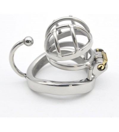 Chastity Devices Male Stainless Steel Chastity Cage Device (40mm Ring) 174 - Without Anti-off Ring - CB12O45VMBP $30.80
