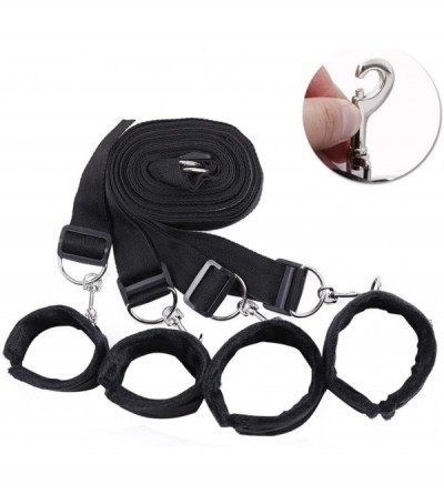 Restraints Bed Restraints Kit- Romi Adjustable Fetish Sex Bondage Bedroom BDSM Toy with Hand Cuffs Ankle Cuff for Couple - CQ...