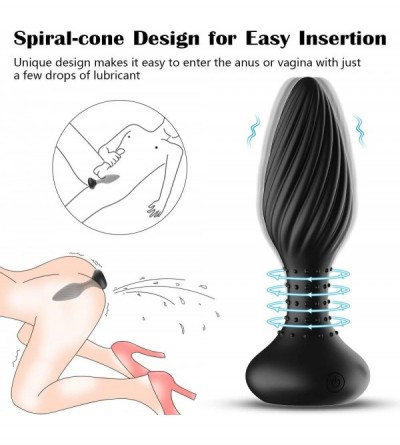 Vibrators Male Vibrating Prostate Massager Rotating Anal Vibrator- Remote Control 10 Speeds Unisex G Spot Vibrator Anal Sex T...