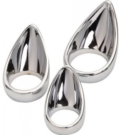 Penis Rings New 1.7Inches Stainless Steel Teardrop Cock Ring Deluxe Penis Ring 1.7Inches - CO11MJKKF6P $56.03