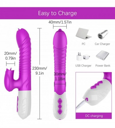 Vibrators G Spot Vibrator Vibrating Dildo - Adult Sex Toys with 2 Tongues for Clitoris Stimulation- Personal Bullet Vibrator ...