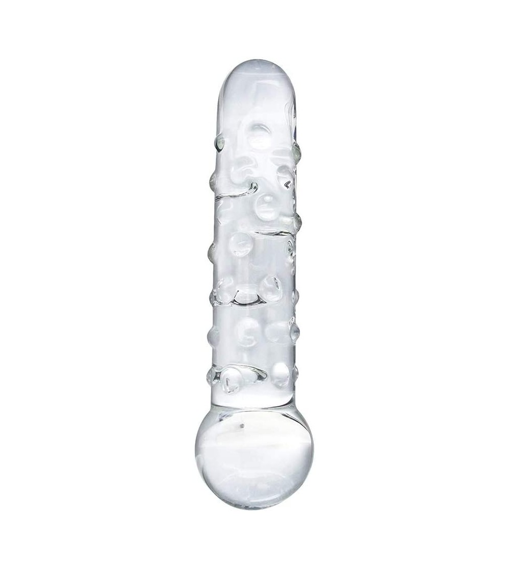Dildos 11.8" Giant Glass Dildo Extra Large Crystal Dildo Huge Anal Bead Butt Plug Glass Pleasure Wand - C911IWFL0DX $38.18