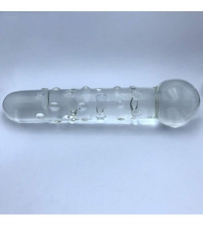 Dildos 11.8" Giant Glass Dildo Extra Large Crystal Dildo Huge Anal Bead Butt Plug Glass Pleasure Wand - C911IWFL0DX $38.18