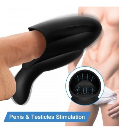 Male Masturbators Male Masturbator Cup Penis Training Vibrator - Most Powerful Sexual Endurance Prolonging & Testicles Double...