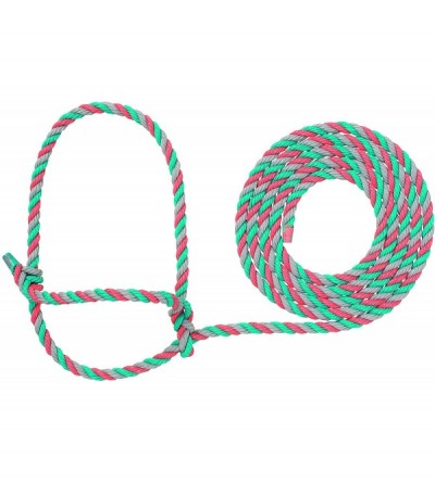 Paddles, Whips & Ticklers Rope Cow Halter - Coral/Gray/Teal - C012O41S6X2 $11.18