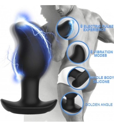 Anal Sex Toys Electric Shock Anal Vibrator Prostate Stimulator- 8 Vibration Modes Electric Stimulation Butt Plug Vibrating An...