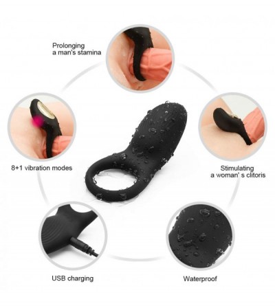 Penis Rings Relax Toy Pennis Ring for Men Strong Vibrating Penis Ring with Testicular Ring Vibration Mode for Men Longer Last...