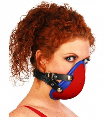 Gags & Muzzles The Original - Cup Muzzle Gag - Black Leather (Red) - Red - CD188XCE76Y $40.42