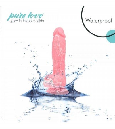 Dildos 7.5 Inch Glow-in-the-Dark Silicone Dildo with Suction Cup- Marble Pattern- Pink Color- Adult Sex Toy- 7.5 Inch X-Large...