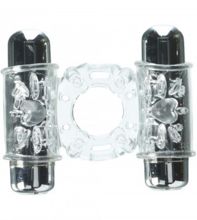 Penis Rings Sensuelle Double Action 2x7 Function Clear Penis Ring - Clear - C6129AK6GXV $64.19