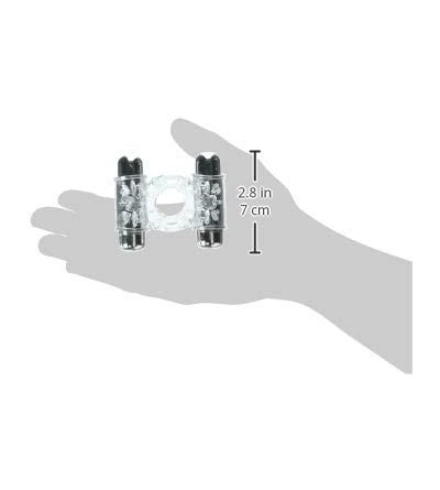 Penis Rings Sensuelle Double Action 2x7 Function Clear Penis Ring - Clear - C6129AK6GXV $31.68