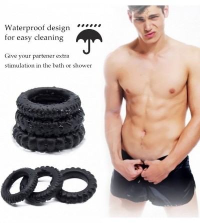 Penis Rings Silicone Cock Rings Set Sex Toys - Erection Enhancing Penis Ring Sex Things for Men and Couples (3 Stretchy Rings...