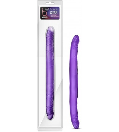 Novelties 16 inch Double Dildo Lesbian Couple Double Penetration DP Sex Toys for Women - Purple - Purple - CK12I1VR26V $26.32