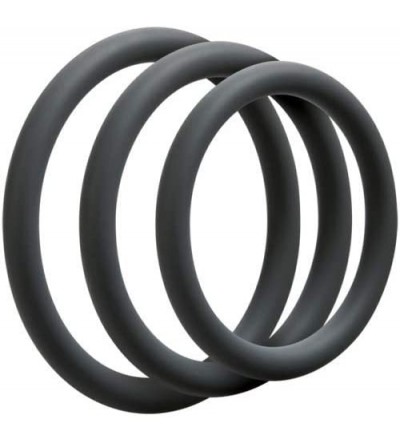 Penis Rings 3 C-Ring Set Thin - Slate - CU19I2CIHOQ $22.57