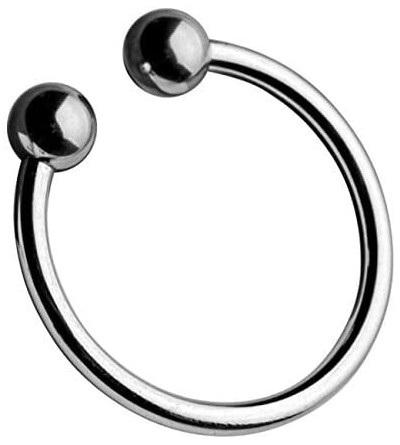Anal Sex Toys Horseshoe Penis Glans Ring Erection Enhancing with Stainless Steel Joy Ball Sex Toy Rings for Cock Pleasure (2 ...
