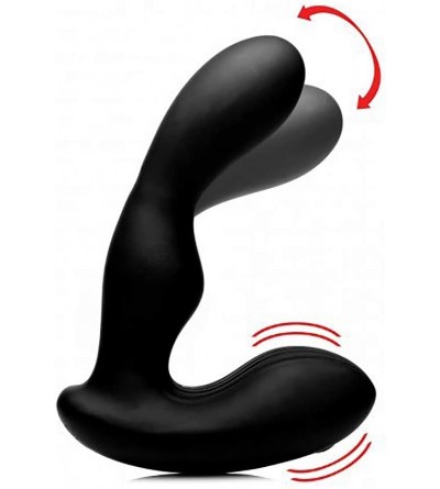 Anal Sex Toys 7X P Stroke Silicone Prostate Stimulator with Stroking Shaft- Black - C118XI407TH $38.23