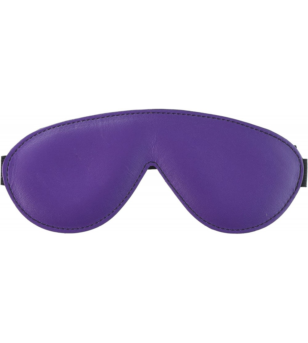 Blindfolds Blindfold Padded Leather- Purple/Black - Purple/Black - CQ118LM355D $16.20