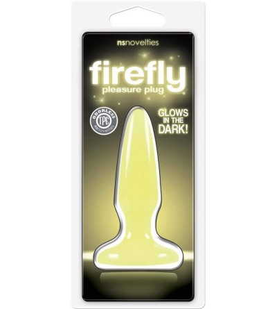 Anal Sex Toys Firefly Pleasure Plug Glow in The Dark Mini Yellow - Yellow - C2125VASGBT $7.39