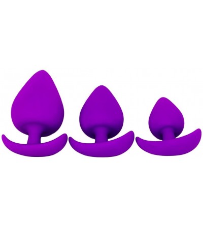 Anal Sex Toys Anal Sex Toys Trainer 3 Pcs Kit 3 Size Heavy Silicone Butt Plugs- Adult Anal Sex Toys Purple - CT184ZQXK7N $64.36