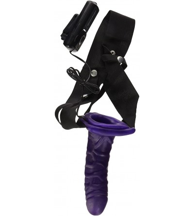 Dildos Vibrating Hollow Strap On- Purple - Purple - CP112G4QLIP $44.05