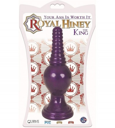 Anal Sex Toys The King Ribbed Tip Anal Plug- Purple - Purple - CM18LC5MXUL $10.29