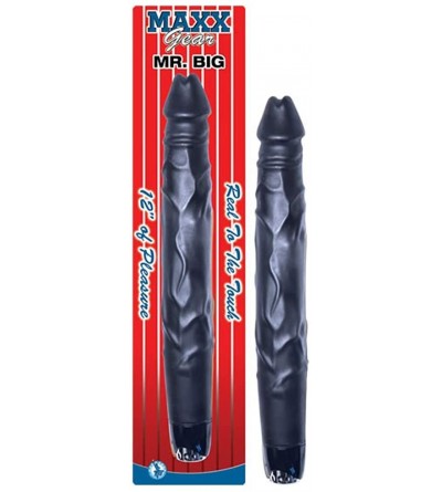 Vibrators Maxx Gear Mr. Big Waterproof Black 12" Vibrating Dildo Penis Dong (Black) - Black - C617Z2CE623 $28.72