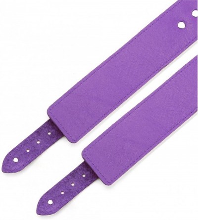 Restraints Alexis Wrist and Ankle Cuffs Handmade Lambskin Leather Handcuffs and Leg Cuffs - Purple - CE189AADGU7 $29.11