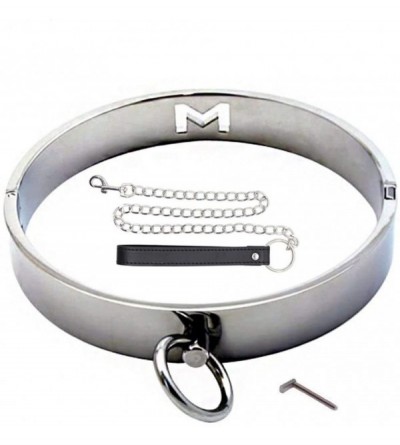 Restraints O Ring Metal Locking Collar - Neck Collar with O Ring Magnetic Stainless Pin Restraint Gear BDSM Sex Toy - CW12GK8...