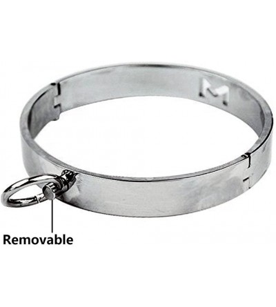 Restraints O Ring Metal Locking Collar - Neck Collar with O Ring Magnetic Stainless Pin Restraint Gear BDSM Sex Toy - CW12GK8...