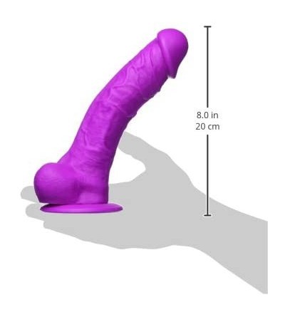 Dildos Coloursoft Soft Dildo- Purple- 8 Inch - Purple - CG183KIOD4Y $28.99