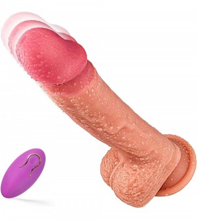 Dildos Vibrating Dildo -G spot Dildo Silicone Realistic Dildos with Strong Suction Cup 8 inch Lifelike Penis 8 Vibration Mode...