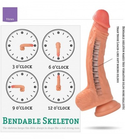 Dildos Vibrating Dildo -G spot Dildo Silicone Realistic Dildos with Strong Suction Cup 8 inch Lifelike Penis 8 Vibration Mode...