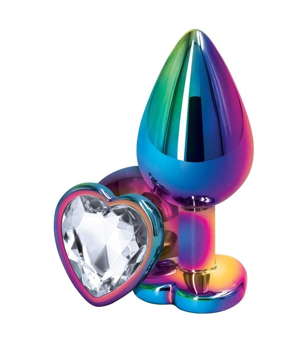 Anal Sex Toys Rear Assets Anal Butt Plug - Multicolor - Medium - Heart-Shaped (Clear Jewel) - Clear Jewel - C91992A4LXS $18.10