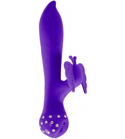 Vibrators Crystal Butterfly Dual G Vibe (Purple) - CJ18E5NN838 $25.07