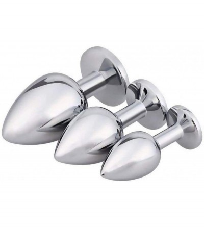 Anal Sex Toys 3Pcs/Set Medical Stainless Steel Trainer Kit Anale Pugs Beginner Set for Women - C119K3XS8Y6 $19.58