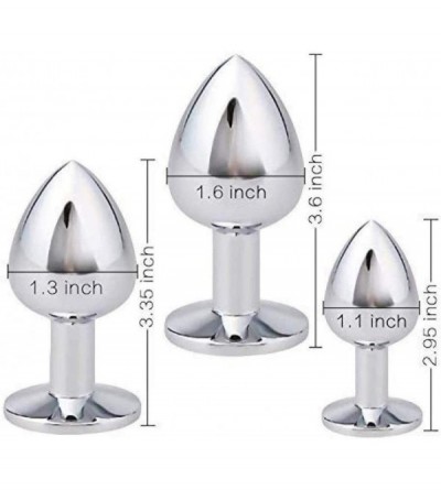 Anal Sex Toys 3Pcs/Set Medical Stainless Steel Trainer Kit Anale Pugs Beginner Set for Women - C119K3XS8Y6 $19.58