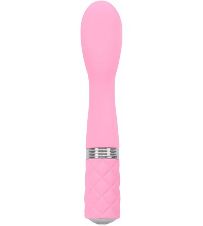 Vibrators Silicone G-Spot Vibrator Pink- Rechargeable and Multi Speed with Swarovski Crystal Button- Pretty Quilted Vibrator ...