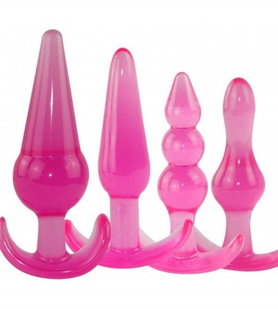 Anal Sex Toys Pink 4 Pieces Set of Pull B-EADS Ȁmâl Plúg for Women - CF18Z9ED42M $8.30