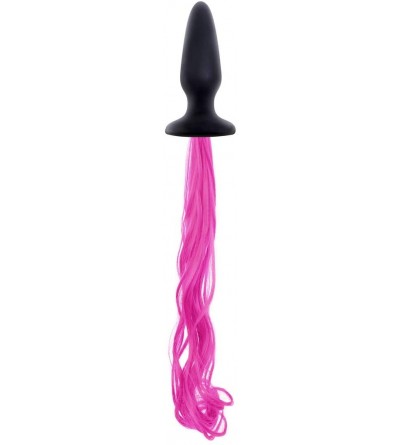 Vibrators Unicorn Tail Butt Plug- Pink - Pink - C012F2NJU4N $36.44