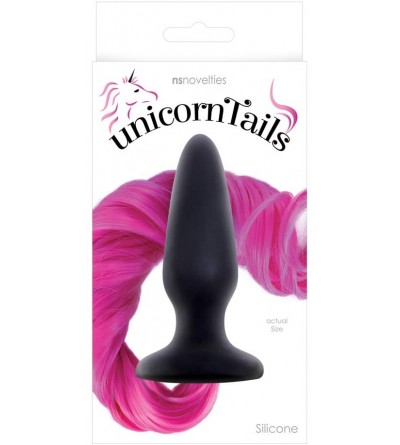 Vibrators Unicorn Tail Butt Plug- Pink - Pink - C012F2NJU4N $11.99