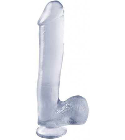 Dildos 10-Inch Suction Cup Dong- Clear - Clear - CL113VW6DYD $17.48
