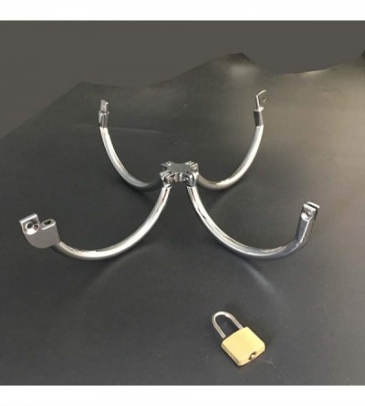 Restraints Stainless Steel Bracelet Wrist Cuff with Locking Restraint Gear for Unisex Bondage Play Adult Sex SM Toys - C8190R...