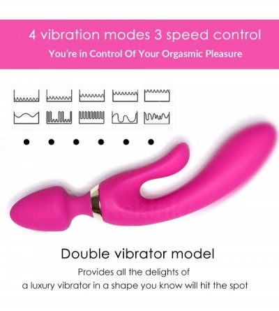 Vibrators Premium Dual Motor G Spot Sex Toy Vibrating Dildo - Waterproof USB Magnetic Rechargeable Vibrator - 9 Vibrator Mode...