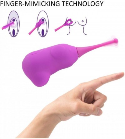 Vibrators High-Frequency G-spot Clitoris Vibrator Nipple Stimulator Sex Toy for Women Solo Play and Couple Play - Purple - C5...