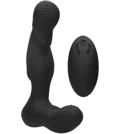 Anal Sex Toys No. 76 Vibrating Silicone Anal Plug/Prostate Massage Device Black - CR18MI3WQDR $107.97