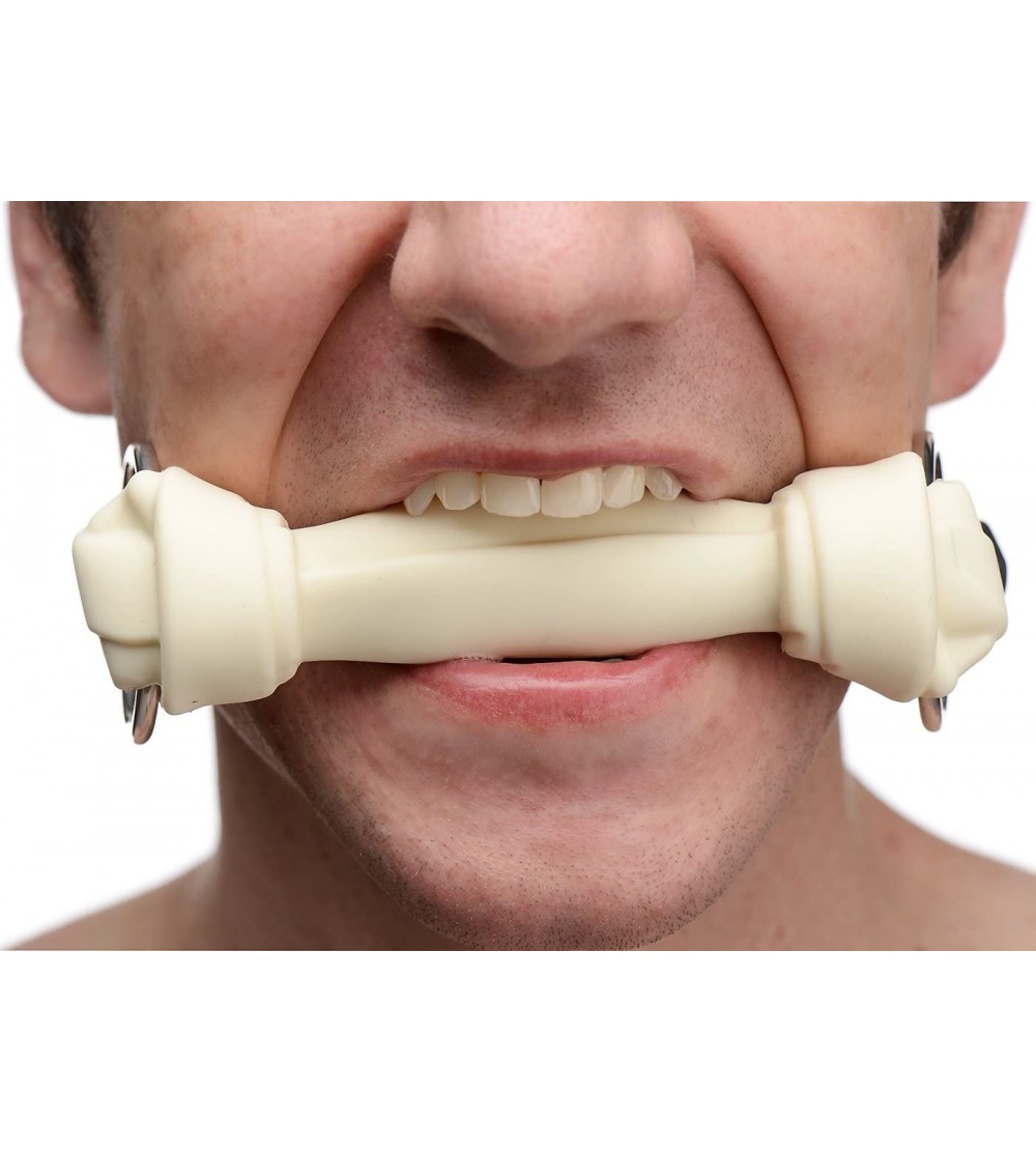 Gags & Muzzles Silicone Bone Gag-White - White - CY11LD5LMTL $21.52